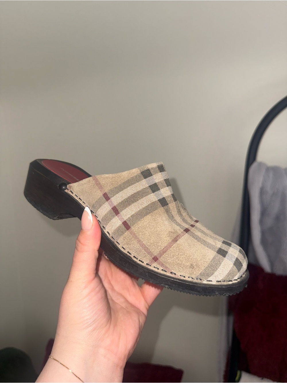 Burberry Nova Check Clogs